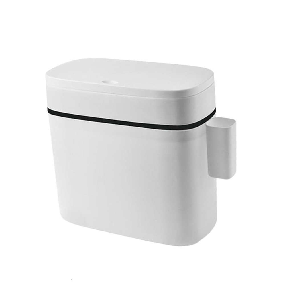 KOMBIUDA Bathroom Trash Can Motion Sensor Garbage Can Plastic Trash Bin Lid Easy Open Lid Kitchen Garbage Bin