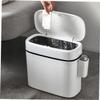 KOMBIUDA Bathroom Trash Can Motion Sensor Garbage Can Plastic Trash Bin Lid Easy Open Lid Kitchen Garbage Bin view 3