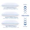 Friendriver Shredded Memory Foam Pillows for Sleeping 2 Pack - Cooling Bed Pillows King Size Set of 2 - Firm Pillow for Side and Back Sleepers Adjustable Gel Pillow with Removable Cover view 2