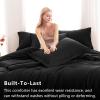 CozyLux King Comforter Set Black, 7 Pieces Bed in a Bag Soft Bedding Comforter Set with Sheets, All Season Boho 7PC Bed Sets with Comforter, Fitted Sheets, Flat Sheets, Pillow Shams and Pillowcases view 3