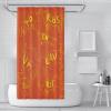 FLLIEEPUO Happy New Year Shower Curtain Retro Red and Golden Lines Abstract Animals Bathroom Decor Picasso Personalized Bath Curtains 78Wx86L(in) view 2
