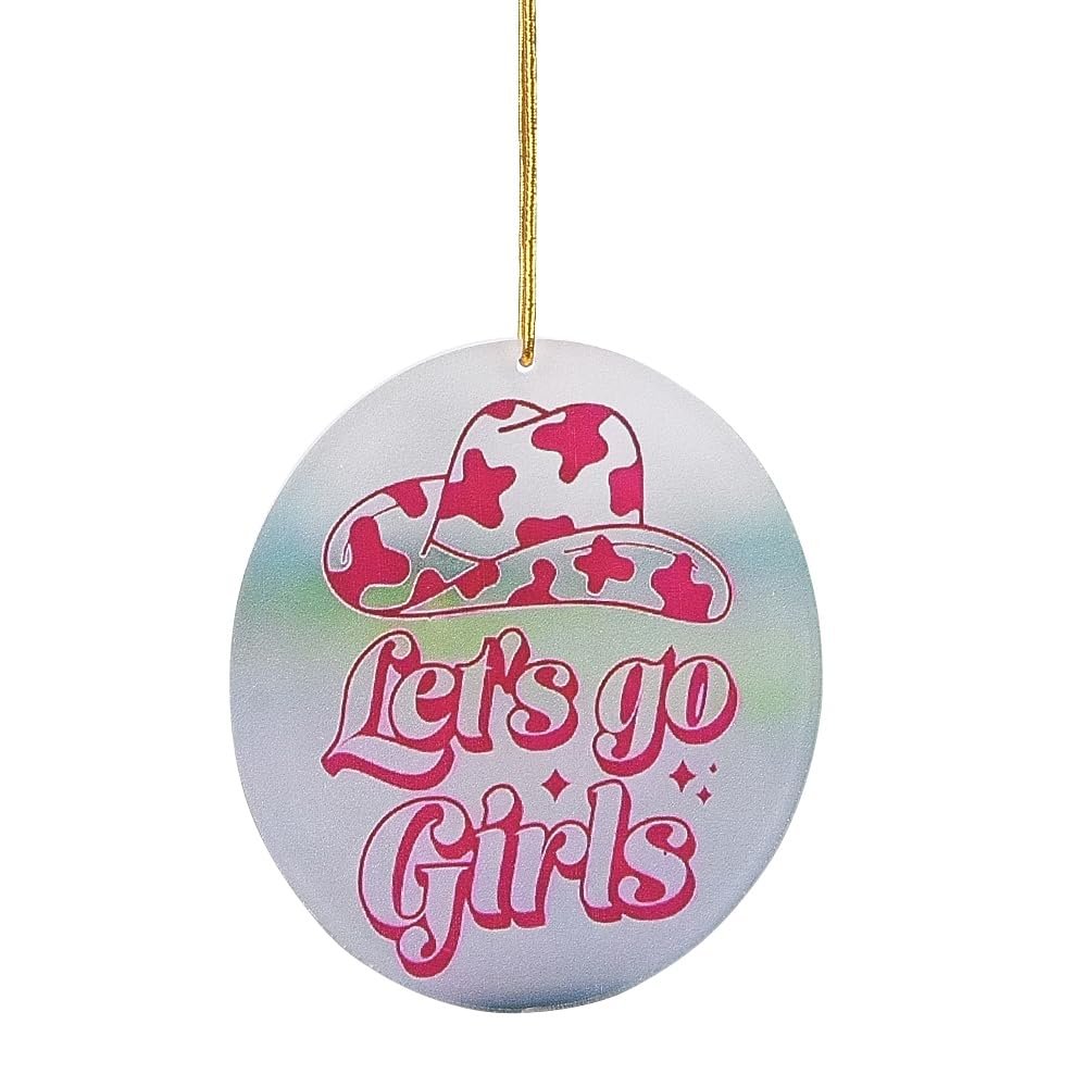 AuMoHall Pink Cowboy Hat Car Rear View Mirror Hanging Accessories Pink Hanging Pendant Car Charm for Women Girl Car Interior Decoration