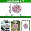 AuMoHall Pink Cowboy Hat Car Rear View Mirror Hanging Accessories Pink Hanging Pendant Car Charm for Women Girl Car Interior Decoration view 2
