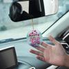 AuMoHall Pink Cowboy Hat Car Rear View Mirror Hanging Accessories Pink Hanging Pendant Car Charm for Women Girl Car Interior Decoration view 3