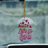 AuMoHall Pink Cowboy Hat Car Rear View Mirror Hanging Accessories Pink Hanging Pendant Car Charm for Women Girl Car Interior Decoration view 4