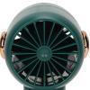 Kuuleyn Portable Handheld Fan, Battery Operated Fan with Base, Smart Digital Display Handheld Fan Leafless Silent Small Turbine Fan Pocket Portable USB Electric Fan for Desktop(Green) view 2