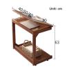 C Tables with Lockable Wheels, Mobile Couch Desk Table with Adjustable Tiltable Table Top, Snack Side Table with Storage Shelves, Sofa Side Table Slide Under ( Color : Straight bracket , Size : L80CM view 2