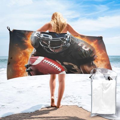 NONHAI Beach Towel Cool American Football Microfiber Bath Towels Quick Dry Towel for Swimmers Sand Proof Beach Towels Absorbent Bathroom Towel for Hotel Gym Spa Yoga Bath Towel 27.5"x55"