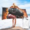 NONHAI Beach Towel Cool American Football Microfiber Bath Towels Quick Dry Towel for Swimmers Sand Proof Beach Towels Absorbent Bathroom Towel for Hotel Gym Spa Yoga Bath Towel 27.5"x55" view 1