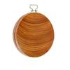 WYIPENGF Premium Choing Board Yellow Iron Wood Round Cutting Board With Handle Heavy Kitchen Choing Board For Meat And Vegetables -Easy To Clean Cutting Board For Carving Meat or Vegetables view 1