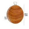 WYIPENGF Premium Choing Board Yellow Iron Wood Round Cutting Board With Handle Heavy Kitchen Choing Board For Meat And Vegetables -Easy To Clean Cutting Board For Carving Meat or Vegetables view 2