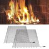 Fireplace Mesh Screen Curtain, Corrosionproof Decorative Heat Fireplace Screen Stainless Steel 2pcs for Home (24 * 22in) view 2
