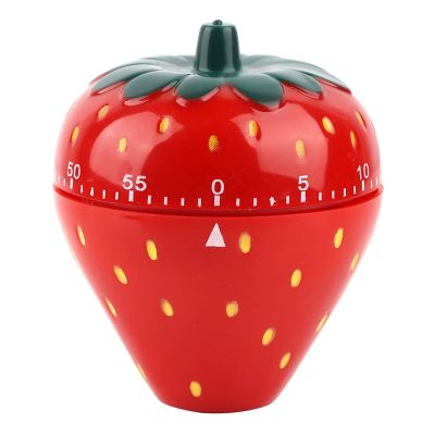 Kitchen Timer Cute Strawberry Shaped 60 Minutes Wake Up Kitchen Accessorie Mechanical Time Reminder for Cooking