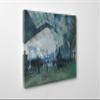 Niwo ART - Arrival of the Normandy Train, by Claude Monet - Oil painting Reproductions - Giclee Canvas Prints Wall Art for Home Decor, Stretched and Framed Ready to Hang (24"x20"x1.5") view 1
