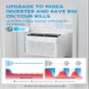 Midea 8,000 BTU Smart Inverter Air Conditioner Window Unit with Heat and Dehumidifier  Cools up to 350 Sq. Ft., Energy Star Rated, Quiet Operation, Electronic Controls, Remote Control, White view 3