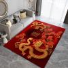4x5 Area Rugs Noble Golden Dragon Boys Rugs for Bedroom, Abstract Floral Print Kids Room Rug Soft Fuzzy Washable for Living Room Game Room Coffee Table view 2