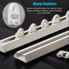 BBHW 3ft-20ft Curtain Rails with Mute Rollers, Aluminum Alloy Cuttable Curtain Track, Window/Closet/Bunk Curtain Rod Ceiling Mount (Color : White, Size : 152cm (5ft)) view 4