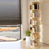 ZFUCMAYL Rotating Bookshelf,6th Floor CD Rack Solid Wood Corner Shelf, Rack Standing Shelves with Open Design for Bedrooms Living Rooms Game Rooms (Size : 6 Tiers) view 2