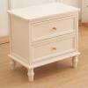 Solid wood night stands for bedrooms white/ivory,tall nightstand with drawer,modern small nightstand 2 drawer,mid century modern nightstand,white nightstand with drawers,For living room, bedroom ( Col view 1