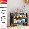 CHBMZ Kitchen Bakers Rack, Food Prep Table, Kitchen Island with Storage, Household Use Kitchen Work Table, for Garage, Home, Warehouse, and Kitchen (Size : 88x43x80cm/35x17x31in) view 2