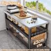 CHBMZ Kitchen Bakers Rack, Food Prep Table, Kitchen Island with Storage, Household Use Kitchen Work Table, for Garage, Home, Warehouse, and Kitchen (Size : 88x43x80cm/35x17x31in) view 4
