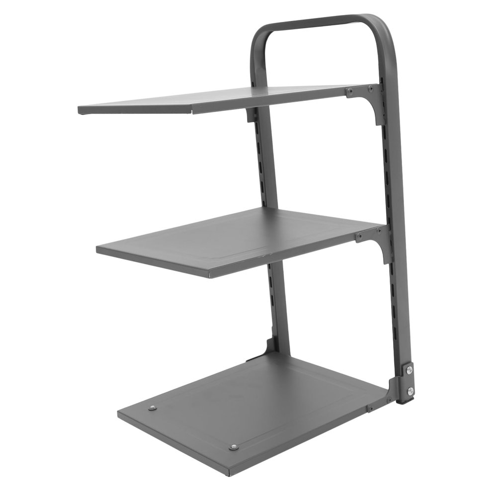 OKUMEYR Foldable Kitchen Pan Organizer Rack Multi Carbon Steel Pot Storage for Cabinets under Sink Space-saving Design for Pans Pots and Spice Bottles Efficient Kitchen Storage