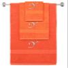 BY LORA Custom Embroidered Terry Cotton Ring Spun Bath Towel, Hand Towel and Washcloth Set - Orange Towel Set, Silver Chancery Initial Y view 1