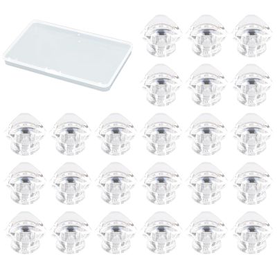 GERRIT Self Adhesive Cabinet Pull Handle, 24pcs Egg Shaped Acrylic Knobs Transparent Acrylic Cupboard Pulls Without Drill for Dressing Boxes and Other Small Furniture (Color : Red, Size : Triangle)