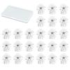GERRIT Self Adhesive Cabinet Pull Handle, 24pcs Egg Shaped Acrylic Knobs Transparent Acrylic Cupboard Pulls Without Drill for Dressing Boxes and Other Small Furniture (Color : Red, Size : Triangle) view 1