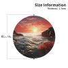 6Pcs Drink Coasters for Drinks Tabletop Protection, Red Beach Reef Leather Coaster for Kinds of Cups, Absorbent Cup Coaster for Coffee Table Home Decor 4" Cup Mat Pad view 2