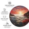 6Pcs Drink Coasters for Drinks Tabletop Protection, Red Beach Reef Leather Coaster for Kinds of Cups, Absorbent Cup Coaster for Coffee Table Home Decor 4" Cup Mat Pad view 3