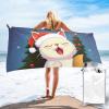 NONHAI Beach Towel Cute Cat Sing Christmas Carols Microfiber Bath Towels Quick Dry Towel for Swimmers Sand Proof Beach Towels Absorbent Bathroom Towel for Hotel Gym Spa Yoga Bath Towel 27.5"x55" view 1