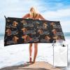 NONHAI Beach Towel I Love My Dog Dachshunds Microfiber Bath Towels Quick Dry Towel for Swimmers Sand Proof Beach Towels Absorbent Bathroom Towel for Hotel Gym Spa Yoga Bath Towel 27.5"x55" view 1