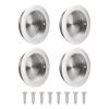 GERRIT Black Flush Pulls Barn Door Pulls Handles, 4pcs 304 Stainless Steel Sliding Door Handles Round Flush Recessed Cabinet Handles.(51mm) (Color : Silver70mm) view 1