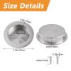 GERRIT Black Flush Pulls Barn Door Pulls Handles, 4pcs 304 Stainless Steel Sliding Door Handles Round Flush Recessed Cabinet Handles.(51mm) (Color : Silver70mm) view 2