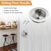 GERRIT Black Flush Pulls Barn Door Pulls Handles, 4pcs 304 Stainless Steel Sliding Door Handles Round Flush Recessed Cabinet Handles.(51mm) (Color : Silver70mm) view 4