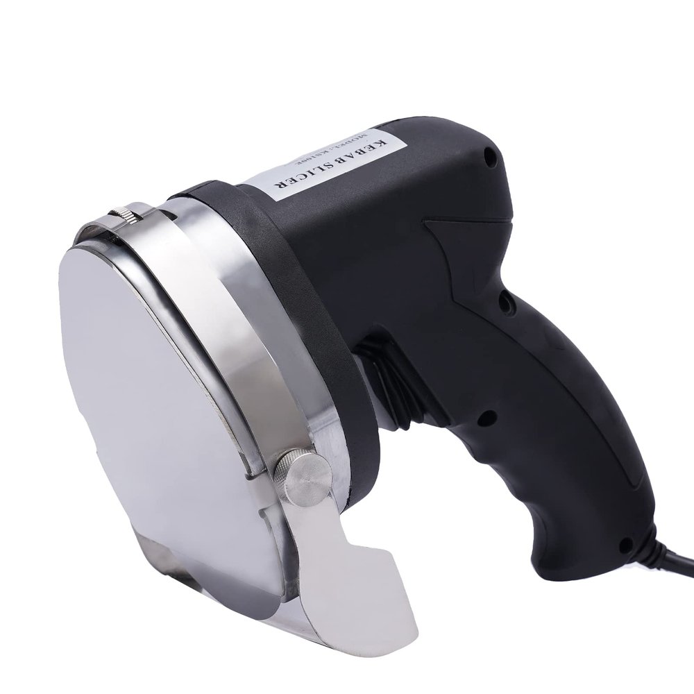 Shikiy Electric Doner Kebab Electric Gyros Knife Machine Gyro Doner Kebab Slicer Cutter 2 Blades Professional Electric Doner Kebab Slicer Cutter Machine Doner Donner Utensils 80W