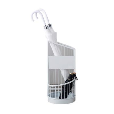 Umbrella Holder Stand with Removable Water Tray - Large - Rain Collection - Entryway - Decorative Metal Freestanding Rack Organizer - Cane Walking Stick Holder (White Big)