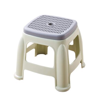 Stool Multipurpose Plastic Thicken Non-Slip Portable Square Living Room Bathroom Small Stool Change Shoe Bench Multiple Colour (Color : Green Size : 23X23X27CM)