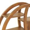 GOLINPEILO Solid Wood Yin Yang Wall Shelf, Floating Wall Mounted Shelves Wall Decor, Wall Mounted Display Organizer Shelf, 31.5"x6.9"x31.5" Solid Wood Teak view 4
