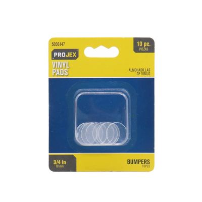 PROJEX 3/4" Round Clear Vinyl Non-Adhesive Surface Protector Discs (10 pk)