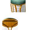 Nordic Wrought Iron Makeup Stool Round Leisure Dining Table and Chair Stool 30x 30x48cm (Color : #8) (#1) view 3