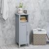LOKO Bathroom Floor Cabinet, Single Door Storage Organizer with Open Compartment & Adjustable Shelf, Modern Storage Cabinet for Bathroom, Living Room, Study, Kitchen (Gray) view 2