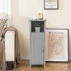 LOKO Bathroom Floor Cabinet, Single Door Storage Organizer with Open Compartment & Adjustable Shelf, Modern Storage Cabinet for Bathroom, Living Room, Study, Kitchen (Gray) view 4