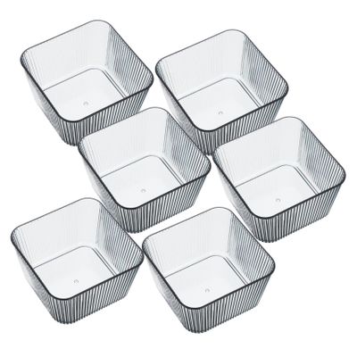 BIUDECO 6pcs Serving Bowls Multi-functional Fruit and Snack Bowls for Parties and Entertaining Elegant Design One Molding Technology for Desserts and Salads