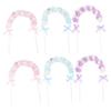 Number Cake Topper 6pcs Arch Cake Picks Birthday Decorations Polyester Chic Design view 1