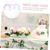 Number Cake Topper 6pcs Arch Cake Picks Birthday Decorations Polyester Chic Design view 3