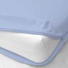 Sweet Dream Collection Zipper Fitted Sheet Queen Size 18"" Pocket 600 Thread Count 100% Egyptian Cotton Sateen Weave Light Blue view 1
