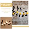3pcs Music Note Wall Candle Holder Metal Decorative Candle Sconce for Living Room Stylish Music for Home Decor and Romantic Atmosphere view 4