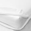 Sweet Dream Collection Zipper Fitted Sheet Full Size 10"" Pocket 600 Thread Count 100% Egyptian Cotton Sateen Weave White view 1